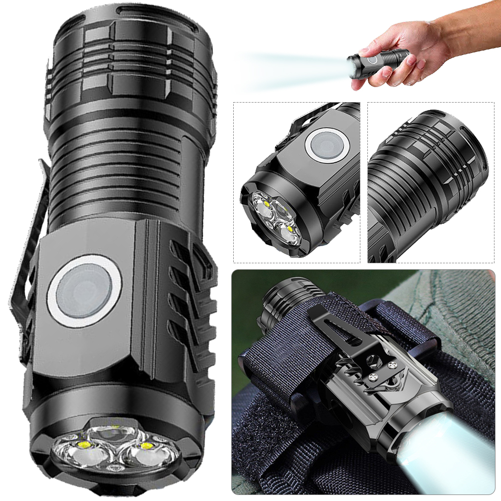 چراغ قوه شارژی سه لامپ آلفا