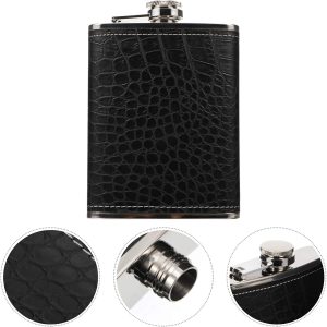 قمقمه استیل رویه چرمی 9OZ